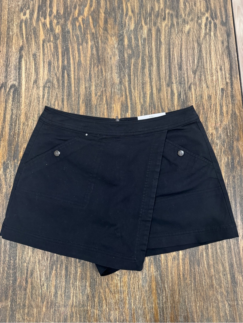 On 34th Women’s Wrap Front Skort Black Size 12 NWT Cotton